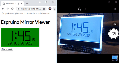 Mirroring LCD Display over Web Bluetooth